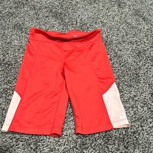 Nike Women's Red and Cream Bike Shorts